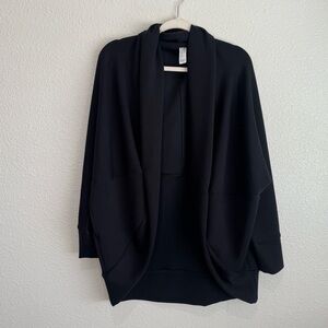 Spanx AirEssentials Cocoon Cardigan Womens M/L Oversized Black Loungewear Soft